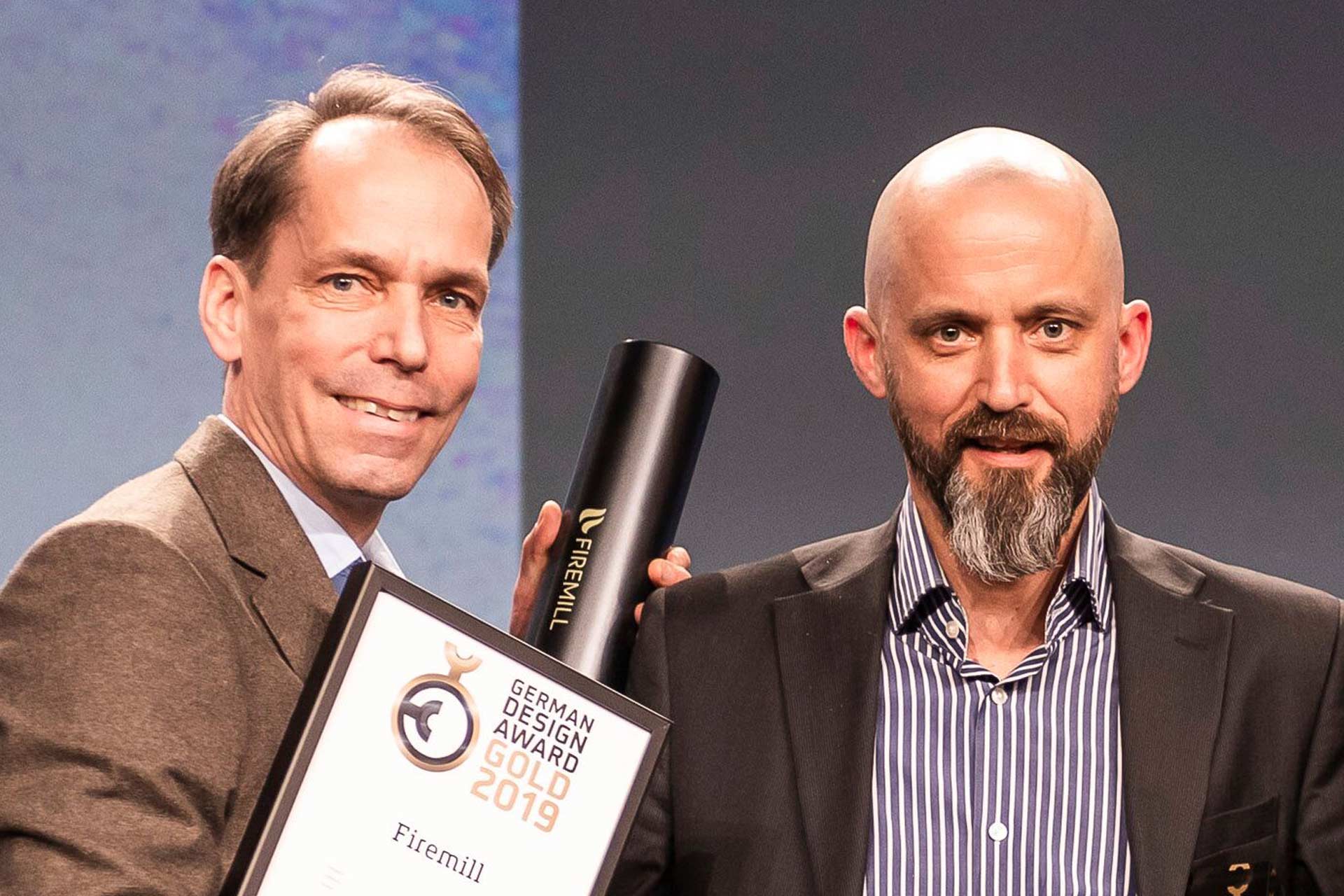 Andreas och Martin tar emot German Design Award Gold 2019